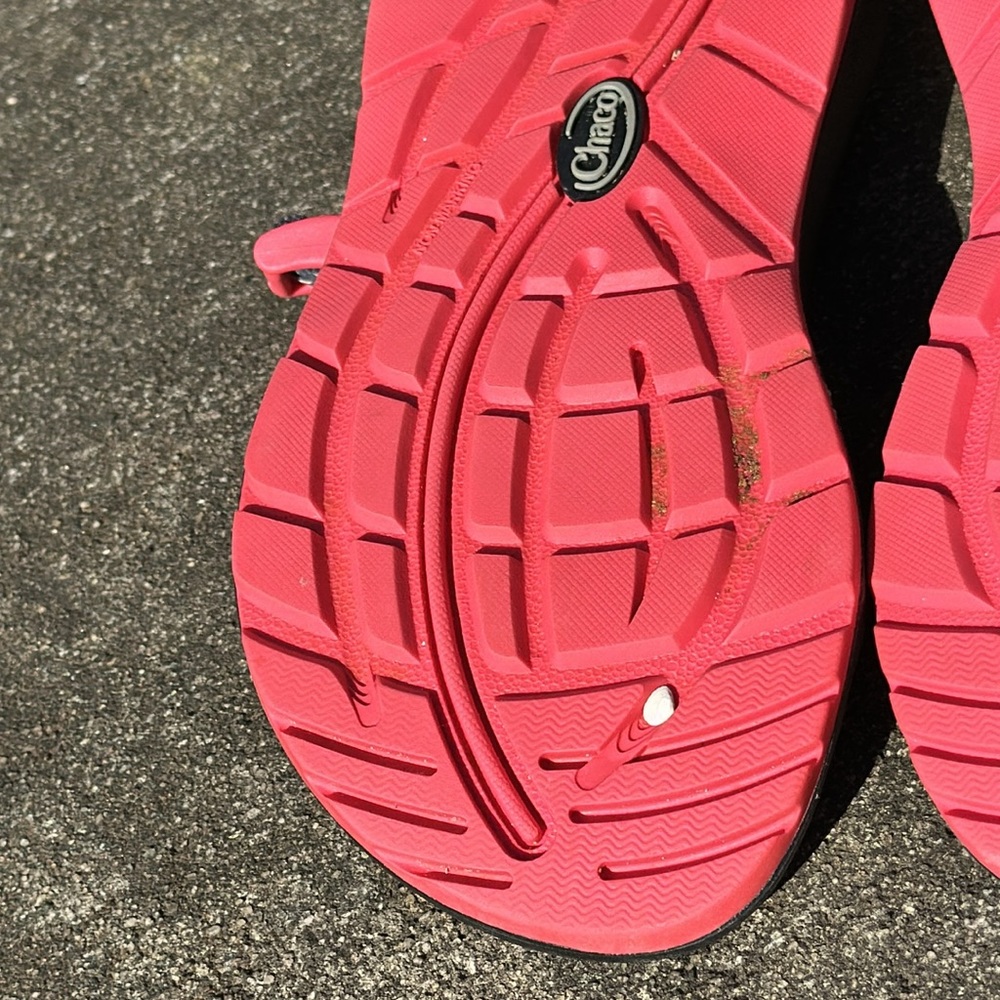 Chaco ZX/2 Hiking Sandals Strappy Waterproof Lightweight ~ Navy Blue/Orange/Pink - Picture 10 of 10